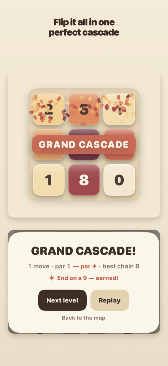 Grand Cascade celebration with confetti